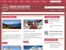 Tablet Screenshot of kumaradventure.com